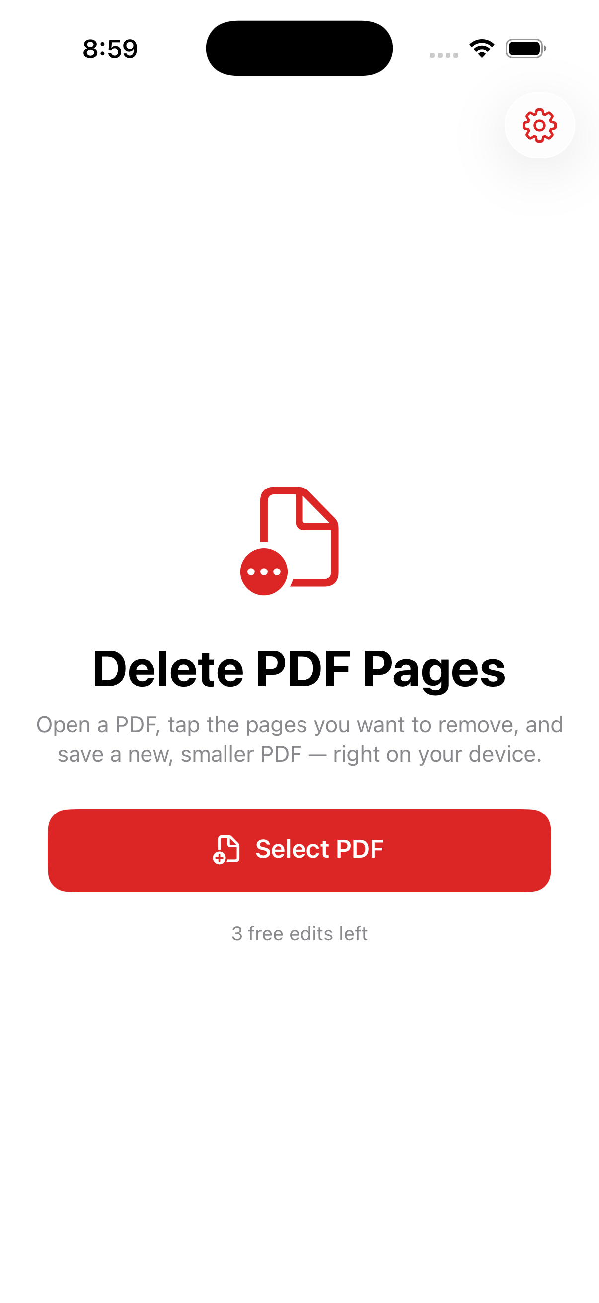 Delete PDF Pages screenshot