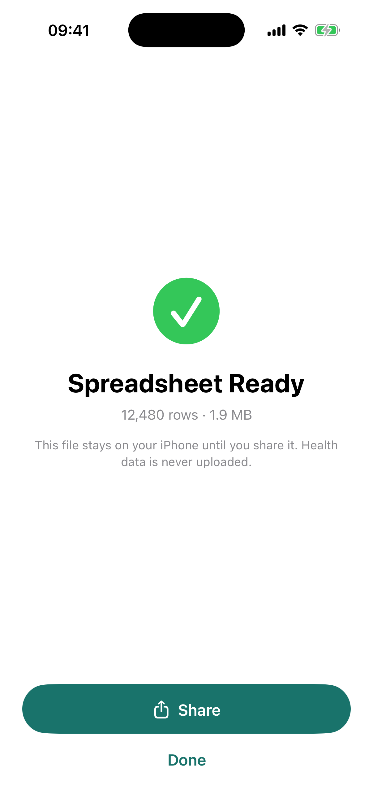 Health Data CSV & GPX screenshot