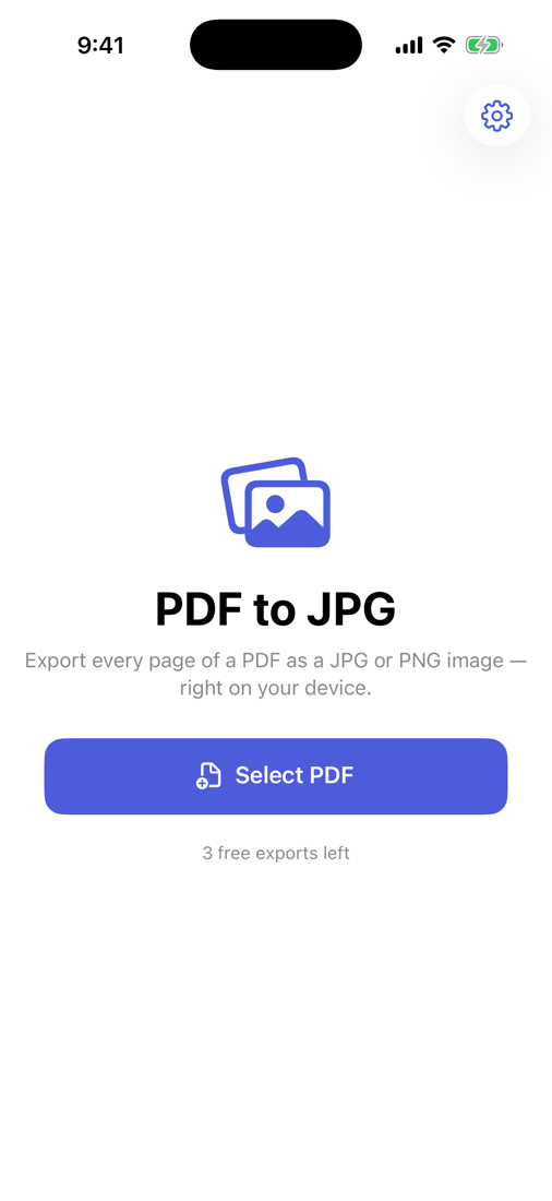 PDF to JPG screenshot