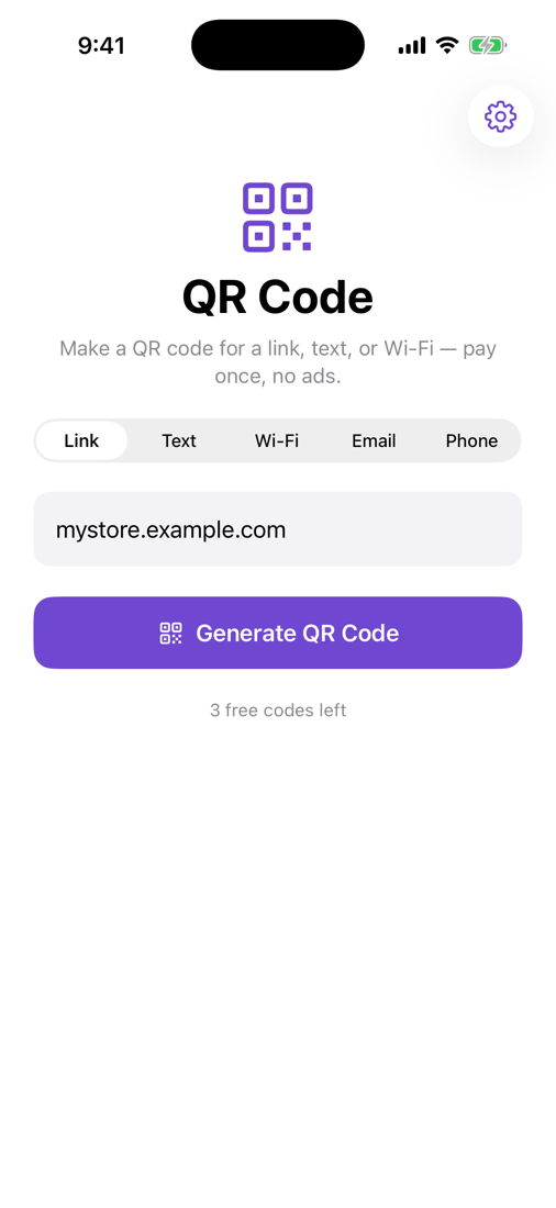 QR Code screenshot